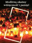 Baner na Wszystkich Świętych "Modlitwą okażmy..." 75x100 cm