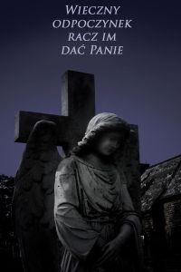 Baner na Wszystkich Świętych "Wieczny odpoczynek..." 75x100 cm