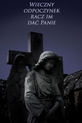 Baner na Wszystkich Świętych "Wieczny odpoczynek..." 75x100 cm