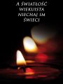 Baner na Wszystkich Świętych "A światłość wiekuista..." 75x100 cm
