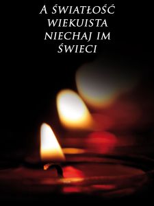 Baner na Wszystkich Świętych "A światłość wiekuista..." 75x100 cm
