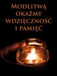 Baner na Wszystkich Świętych "Modlitwą okażmy..." 75x100 cm