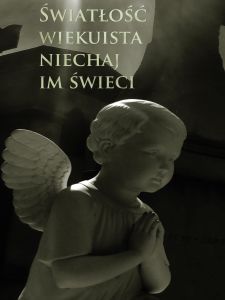 Baner na Wszystkich Świętych "Światłość wiekuista..." 75x100 cm