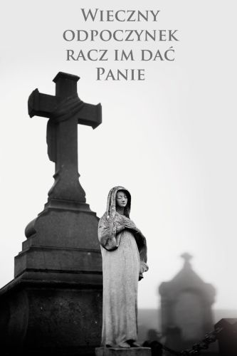 Baner na Wszystkich Świętych "Wieczny odpoczynek..." 75x100 cm