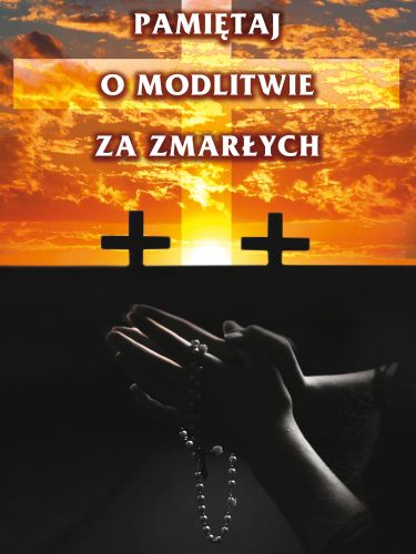 Baner na Wszystkich Świętych "Pamiętaj o modlitwie za zmarłych" 75x100 cm