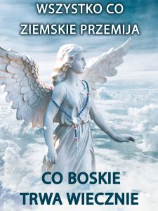 Baner na Wszystkich Świętych "Wszystko co ziemskie przemija co boskie trwa wiecznie" 75x100 cm