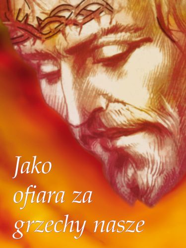 Baner na Wielki Post "Jako ofiara za grzechy nasze" 75x100 cm