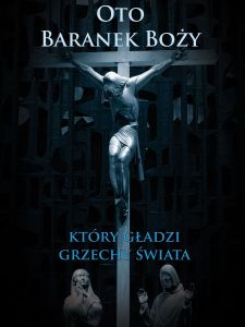 Baner na Wielki Post "Oto Baranek Boży, który..." 75x100 cm