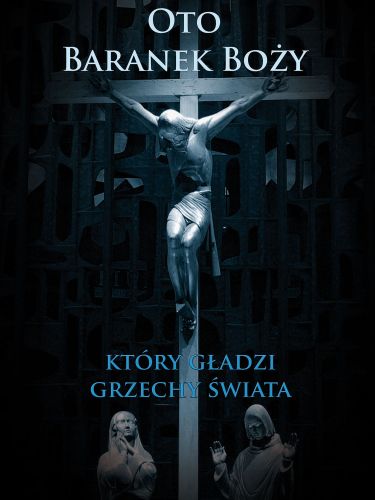 Baner na Wielki Post "Oto Baranek Boży, który..." 75x100 cm