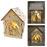 Lampion adwentowy + lampka led z bateriami 