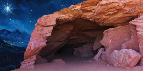 Tło do szopki, grota betlejemska 400x200 cm