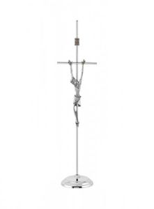Nowoczesny krzyż stojący ze stali nierdzewnej - 34 cm