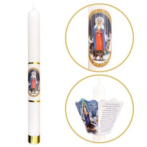 Świeca Gromniczna parafinowa + okapnik - 36 cm 