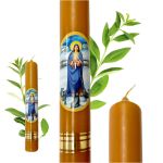 Świeca Gromnica z wosku pszczelego - 21 cm 