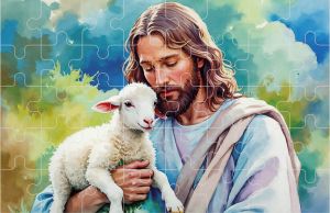 Puzzle Wielkanocne - Jezus Dobry Pasterz