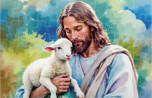 Puzzle Wielkanocne - Jezus Dobry Pasterz