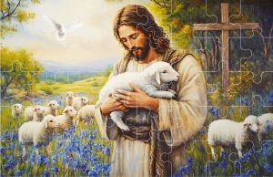 Puzzle Wielkanocne - Jezus Dobry Pasterz