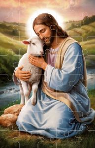 Puzzle Wielkanocne - Jezus Dobry Pasterz
