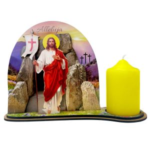 Zmartwychwstały Chrystus – figurka świecznik 