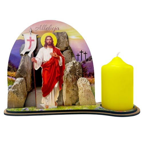Zmartwychwstały Chrystus – figurka świecznik