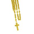 Różaniec Komunijny drewniany | żółty