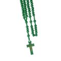 Różaniec Komunijny drewniany | zielony