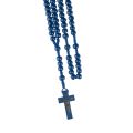 Różaniec Komunijny drewniany | niebieski