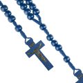 Różaniec Komunijny drewniany | niebieski