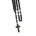 Różaniec Komunijny drewniany | czarny