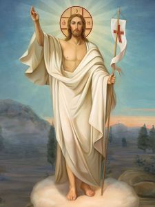Baner na Wielkanoc - Jezus Zmartwychwstały 75x100 cm