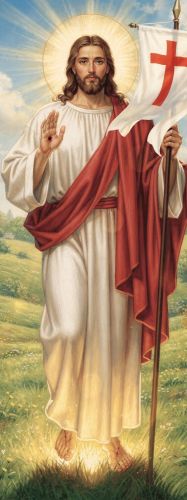 Baner na Wielkanoc Jezus Zmartwychwstały 75x200 cm