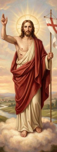 Baner na Wielkanoc Jezus Zmartwychwstały 75x200 cm