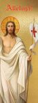 Baner religijny Jezus Zmartwychwstały, Alleluja 75x100 cm