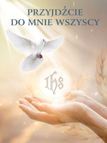 Baner na Boże Ciało "Przyjdźcie do mnie wszyscy" 75x100cm