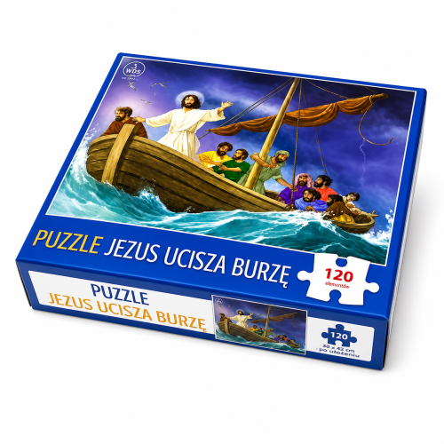 Puzzle 120 el. JEZUS UCISZA BURZĘ