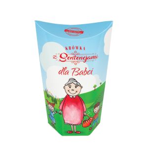 Krówki na DZIEŃ BABCI Prezent Sentencje Pudełko 250 g.
