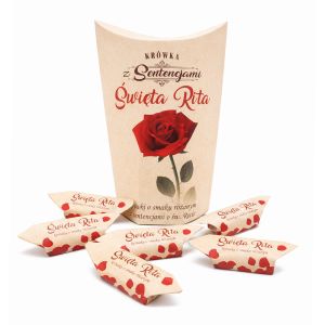 Krówki różane 250 g. - Święta Rita - z sentencjami