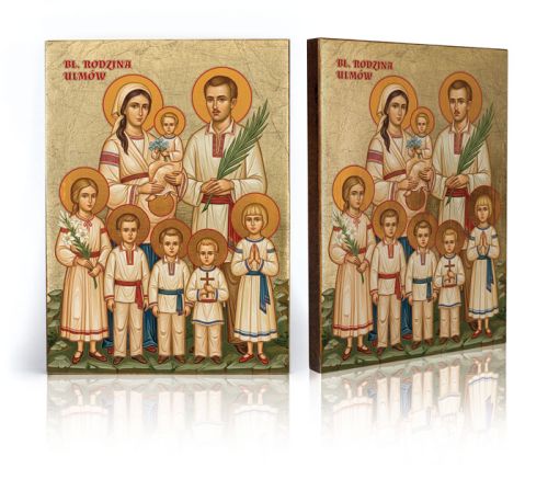 Ikona religijna błogosławiona rodzina Ulmów