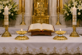 Lichtarz kościelny z mosiądzu – klasyczny lichtarz liturgiczny wys.6cm-29cm