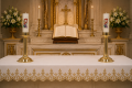 Świecznik liturgiczny polerowany mosiądz 19 cm