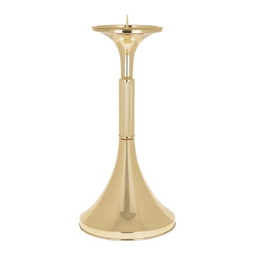 Lichtarz ołtarzowy mosiężny polerowany - 52 cm
