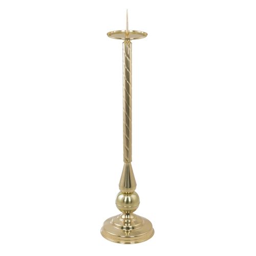 Lichtarz z polerowanego mosiądzu - 93 cm