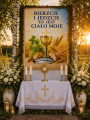 Baner Boże Ciało dekoracja ołtarza 75x100