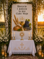 Kościelny baner na Boże Ciało 75x100 cm
