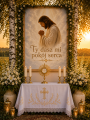 Baner liturgiczny na Boże Ciało 75x100