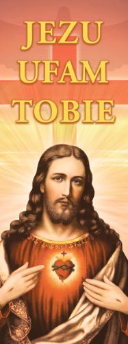 Baner na Boże Ciało "Jezu Ufam Tobie" 75x200 cm