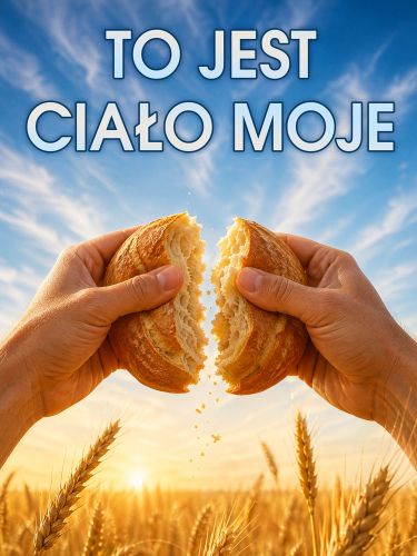 Baner na Boże Ciało " To jest ciało moje" 75x100 cm