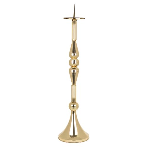 Lichtarz mosiężny polerowany – wysokość 97 cm
