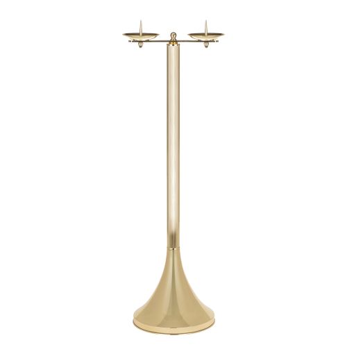 Lichtarz mosiężny polerowany – wysokość 90 cm