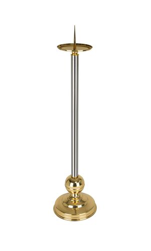 Lichtarz paschalny mosiężno-stalowy – wysokość 93 cm